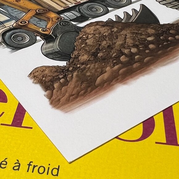 Golden Doodle Dog Driving Big Digger Art Print Limited Edition Signed & Numbered - Picture 8 of 9